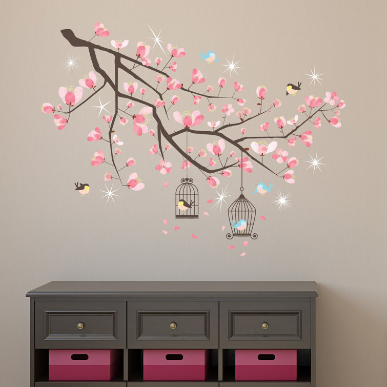 East Urban Home Crystal Cherry Blossom Tree Wall Sticker & Reviews